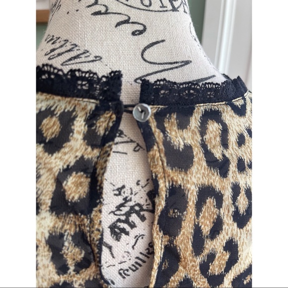 NWOT Generation Love Flowy Cheetah Print Blouse - Picture 6 of 6